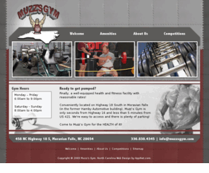 muzzsgym.com: Muzz's Gym - Moravian Falls NC
Muzz's Gym is located in Moravian Falls NC outside of Wilkesboro offering competitive body building training at this North Carolina gym with reasonable rates.