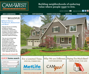 camwest.com: CamWest - Premiere Home Builder for Seattle, Bellevue, Puget Sound
New Homes in Desirable Bellevue and Eastside Puget Sound Area Neighborhoods. Walkability and Community Focused Neighborhoods with Built Green Emphasis. 