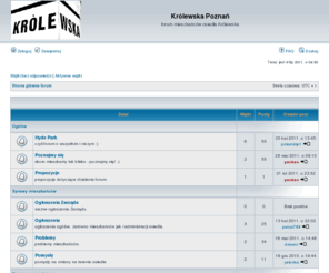 krolewskapoznan.info: Królewska Poznań • Strona główna forum
Forum mieszkańców osiedla Królewska znajdującego się w Poznaniu.