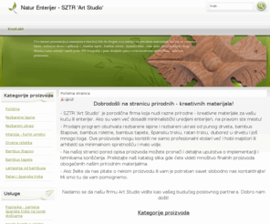 naturenterijer.com: Kreativni materijali od bambusa , drveta i trske. Zamena spanske trske.
Kreativni materijali od drveta trske ratana i bambusa. Izmena spanske trske na stolicama , izrada ratan bambus panela i bambus roletni.