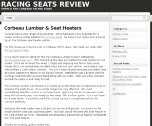 racingseatsreview.net: Racing Seats Review
Sparco and Corbeau Racing Seats Reviews