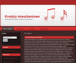 e-kredytymieszkaniowe.pl: Kredyty mieszkaniowe
Najważniejsze informacje o kredytach mieszkaniowych