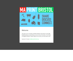 maprintbristol.org: MA Print Bristol
This site is for currently enrolled students and alumni of the MA Multidisciplinary printmaking course at the University of the West of England, Bristol.