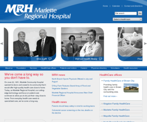 mrhcares.org: Marlette Regional Hospital
Marlette Regional Hospital has been providing health care to the Thumb region of Michigan for more than 50 years.