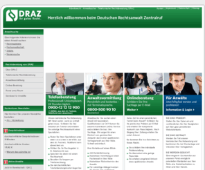 draz-online.info: Arbeitsrecht - Anwaltsuche - Telefonische Rechtsberatung DRAZ
Rechtsberatung von DRAZ - Anwaltsvermittlung und Anwaltsuche. Das Portal für Arbeitsrecht und Rechtsberatung, telefonisch, online und persönlich.