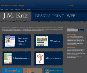 jmkriz.com: J.M. Kriz - Mike Kriz - Print and Web Graphic Design in New Haven, CT
Mike Kriz - Graphic design in the New Haven, Connecticut area