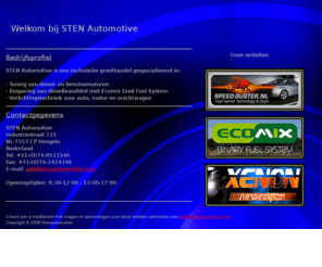 stenvers-cc.com: STEN Automotive
Stenvers CC technische groothandel gespecialiseerd in verlichtingstechniek voor auto, motor en vrachtwagen en tuning van diesel- en benzinemotoren