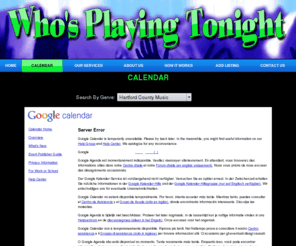 whosplayingtonight.com: Who's Playing Tonight ? | CALENDAR
Who's Playing Tonight