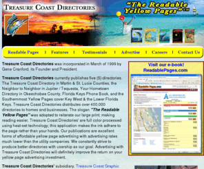 floridakeysphonebook.com: Treasure Coast Directories "The Readable Yellow Pages" - Yellow Page Publisher
Treasure Coast Directories, 