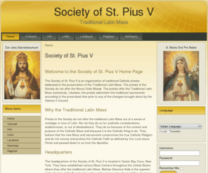 sspv.org: Society of St. Pius V
Society of St. Pius V