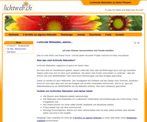lichtweb.ch: Lichtvolle Webseiten, welche...
Lichtvolles Webdesign zu fairen Preisen