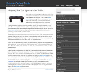 squarecoffeetable.org: Square Coffee Table
Your source for Square Coffee Table