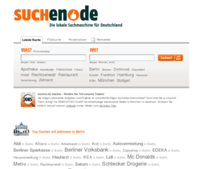 tinfo.com: suchen.de - Die lokale Suchmaschine für Deutschland. Adressen suchen für Firmen und Händler.
suchen.de - Ihre lokale Suchmaschine für Deutschland. Suchen und finden Sie mit suchen.de Adressen mit Telefonnummern von Firmen, Händlern und Dienstleistern.