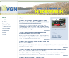 vgn-online.de: VGN ONLINE | Aktuell
Verkehrsgemeinschaft Niederrhein 