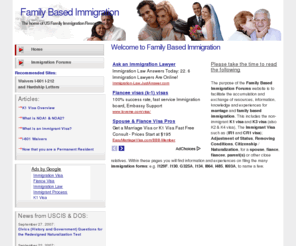 familybasedimmigration.com: K1 visa, K3 visa, Immigrant Visa - The Home of US Family Based Immigration Resources
US Immigration Forums for K1 visa, K3 visa, Immigrant Visa for spouse or family member - green card, citizenship, adjustment of status information and much more.