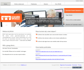 web-usability-advice.com: WUA! Web Performance Scan
Verkrijg inzicht in uw eigen positie ten opzichte van uw concurrenten op het internet met de Web Performance Scan van WUA!