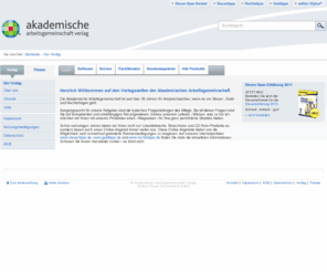 akademische.de: Akademische Arbeitsgemeinschaft Verlag
Die Akademische Arbeitsgemeinschaft ist Wegweiser durch die unüberschaubare Flut von Urteilen, Verordnungen, Richtlinien und ständig neuen Gesetzen.