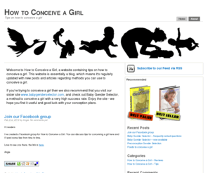 howtoconceiveagirl.co.uk: How to Conceive a Girl
Tips on How to Conceive a Girl