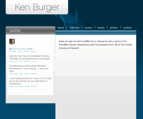 kenburger.com: Ken Burger
The official site of Ken Burger, author and columnist.