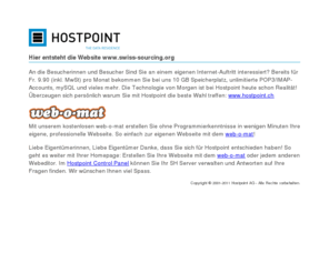 swiss-sourcing.org: Hostpoint AG - Günstiges Webhosting und weltweite Registrierung von Domains
Hostpoint AG, The Data Residence