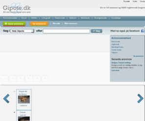 gipote.dk: Gipote.dk - racehunde / hunde til salg - hvalpe til salg
Gipote.dk - Danmarks nye side med hunde. Køb eller sælg din hund / Hvalp her. Også tilbehør til hunde.