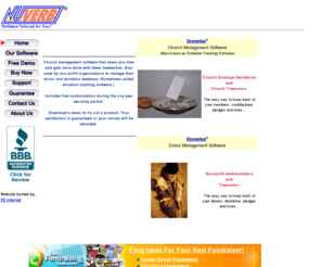 nuverb.com: Church Management Software, Donation Tracking Software and Donor Management Software by Nuverb Systems Inc
Church Management Software from Nuverb Systems Inc. Free demos, 1 year guarantee and product customization.