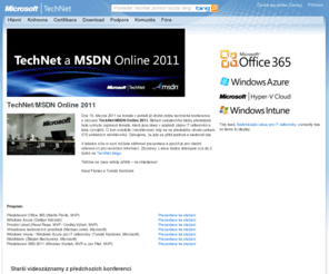 technetkonference.cz: TechNet/MSDN Online 2011
