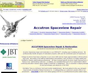 accutron-spaceview.net: Spaceview Repair
Accutron Spaceview Repair - Toll Free 1-800-383-4992 - Official Site for Vintage Accutron Repair - Accutron Spaceview Repair Facility - Accutron Astronaut Repair