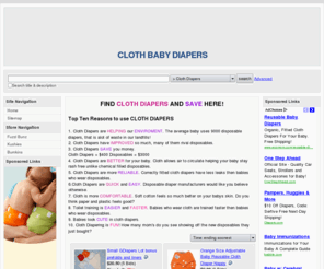 cloth-baby-diaper-shop.com: Cloth Baby Diapers
Cloth diapers are back and better then ever for you and your baby! Safe for the enviroment, easy to use and more natural for your baby.We are offering cloth diapers at a discounted price!