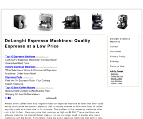 delonghiespressomachines.org: Delonghi Espresso Machines
Delonghi Espresso Machines