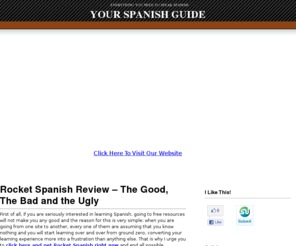 spanishguide.org: Rocket Spanish Review of The Fastest Way To Learn Spanish
Rocket Spanish Review. Don't Even Think About Buying Rocket Spanish Until You Read This Review