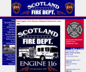 svfd16.com: Scotland Volunteer Fire Department, Inc, Serving the Community In A Heartbeat Since 1947
