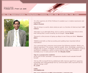 acadjoshi.com: :: Dr. Prem Lal Joshi - Professor of Accounting, Univesity of Bahrain ::
Dr. Prem Lal Joshi - Professor of Accounting, Univesity of Bahrain