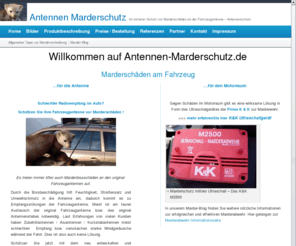 antennen-marderschutz.de: Antennen Marderschutz - Das Autozubehör zum Schutz gegen Marderschäden, Marderbiss, zur Marderabwehr
Der Antennen Marderschutz bietet den den optimalen Schutz gegen Marderschäden. Tipps & Tricks zur Marderabwehr.