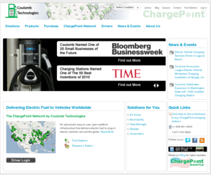 charge-america.net: Electric Vehicle EV Charging Station - Hybrid Plug In Charger - Coulomb Technologies, Inc.
Coulomb Technologies is a leader in fueling the electric transportation industry.  ChargePoint Network is a network of electric vehicle charging stations that offer numerous opportunities to recharge your EV away from home.