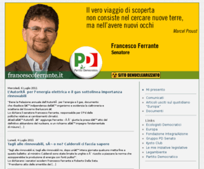 francescoferrante.it: Francesco Ferrante
Sito del Senatore Francesco Ferrante