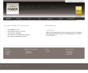 taxi-faber.com: TAXI Faber - Your Transportion Partner - Startseite
 TAXI Faber Your Transportion Partner Bahnhofstr. 22 Binsfeld