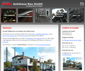 nissan-rau.de: Startseite | Autohaus Rau GmbH
Autohaus Rau GmbH Heilbronn - Der freundliche Nissan Servicepartner. Bei uns finden Sie Neu- und Gebrauchtwagen. Schauen Sie noch heute vorbei. Autohaus Rau