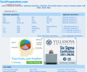 techpreparation.com: Interview Questions And Answers, Placement Papers, Tutorials
