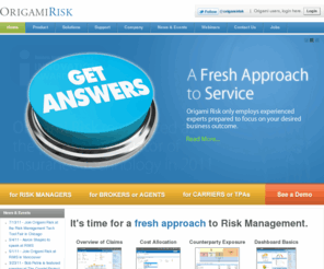 origamirisk.com: Origami Risk - A fresh approach to RMIS
Origami Risk - the leading Risk Management Information System (RMIS)