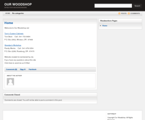 ourwoodshop.net: Our Woodshop: Sites for woodworkers
Sites for woodworkers