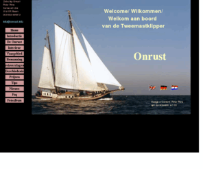 onrust.info: Zeil mee met de Tweemastklipper Onrust.- charterzeilschip, zeiltocht, weekend zeilen
zeilvakantie, weekend zeilen, klipper zeilen