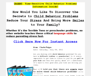 childbehaviorcontrol.com: Child behaviour problems
Find the best results for child behaviour problems and learn the proven language strategie