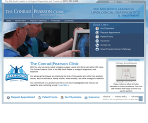 uromemphis.com: The Conrad|Pearson Clinic Urology Center of the South
The Conrad|Pearson Clinic is the Mid-South leader in urological diagnostics and treatment.