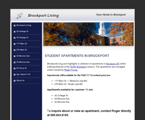 brockportliving.com: Brockport Apartments
Brockport, off-campus housing for SUNY Brockport students, Brockport student apartments,