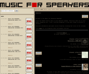 musicforspeakers.com: musicforspeakers.com > webshop
'music for speakers' is a dutch label, releasing tracks by aardvarck, david caron, madcap, sandor caron, sonar lodge, strange attractor & harco pront