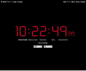 online-alarm-clocks.com: Online Alarm Clock
Online Alarm Clock - Free internet alarm clock displaying your computer time.