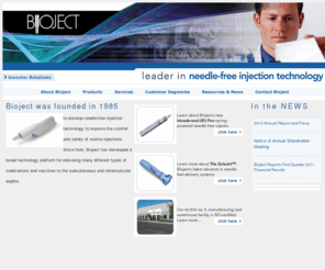 bioject.com: BIOJECT  -- Needle-Free Injection Technology
