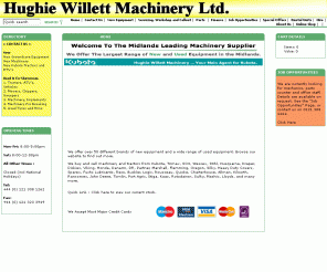 hughiewillett.co.uk: Home
We supply all of the following, both new and used : Tractor, Mower, Rideon, Chainsaw, Strimmer, New Tractor, Compact Tractor, Used Tractor, Second Hand Tractor, Agricultural machinery, Equestrian Equipment, Horticultural Equipment, Kubota, Honda, Husqvarna, Stihl, Dickies, Allman, Benassi, Sarp, Viking, Draper Tools, Stiga - please contact us with your requirements on 0121-308 - 1262