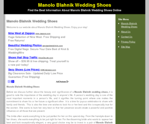 manoloblahnikweddingshoes.org: Manolo Blahnik Wedding Shoes
Stop! Learn the Facts About Manolo Blahnik Wedding Shoes  . Don’t Waste Your Time and Money. 
 
